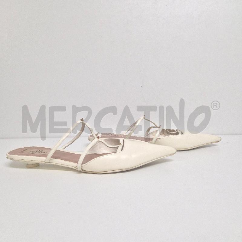 SANDALI DONNA MULES ROCKSTUD BIANCA | Mercatino dell'Usato Cervia 3