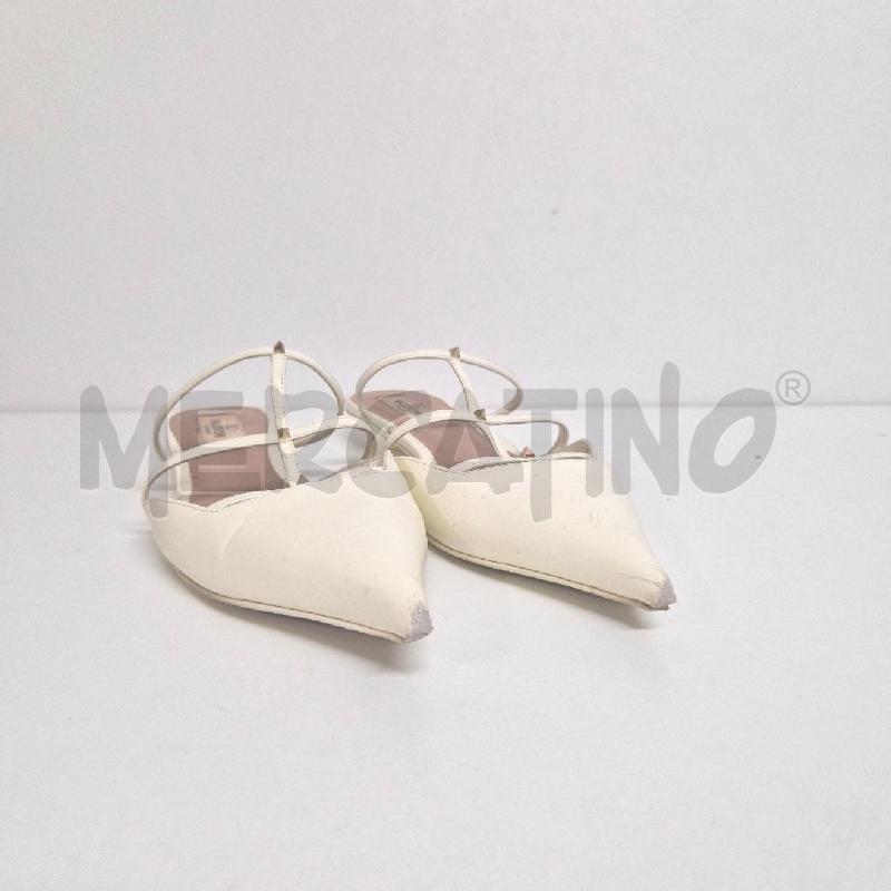 SANDALI DONNA MULES ROCKSTUD BIANCA | Mercatino dell'Usato Cervia 4