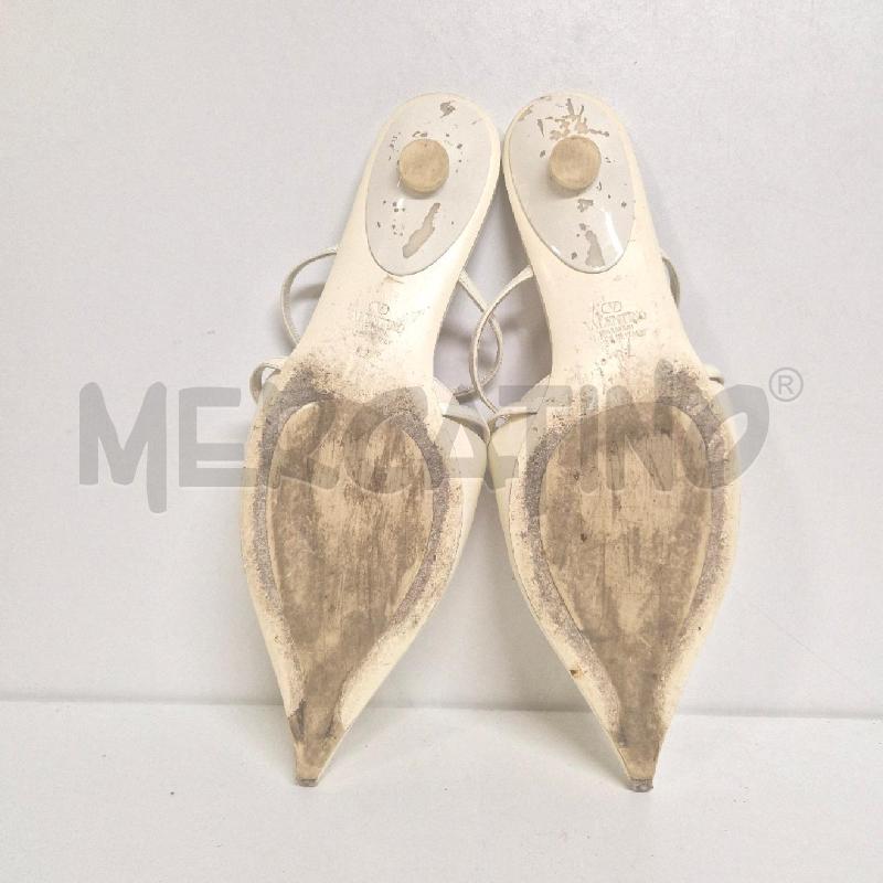 SANDALI DONNA MULES ROCKSTUD BIANCA | Mercatino dell'Usato Cervia 5
