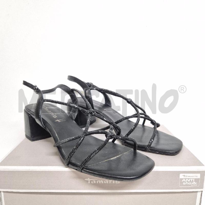 SANDALI DONNA TAMARIS NERI STRASS | Mercatino dell'Usato Cervia 2