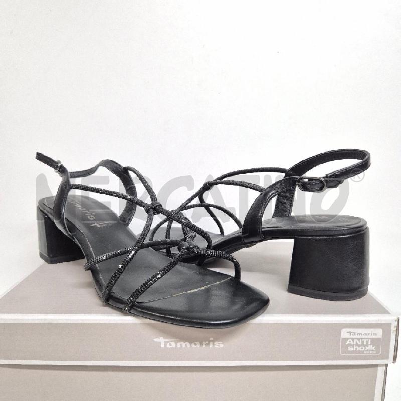 SANDALI DONNA TAMARIS NERI STRASS | Mercatino dell'Usato Cervia 3