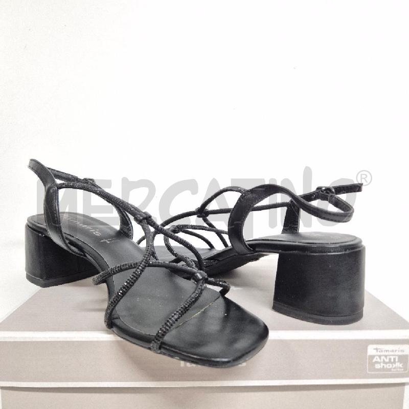 SANDALI DONNA TAMARIS NERI STRASS | Mercatino dell'Usato Cervia 4