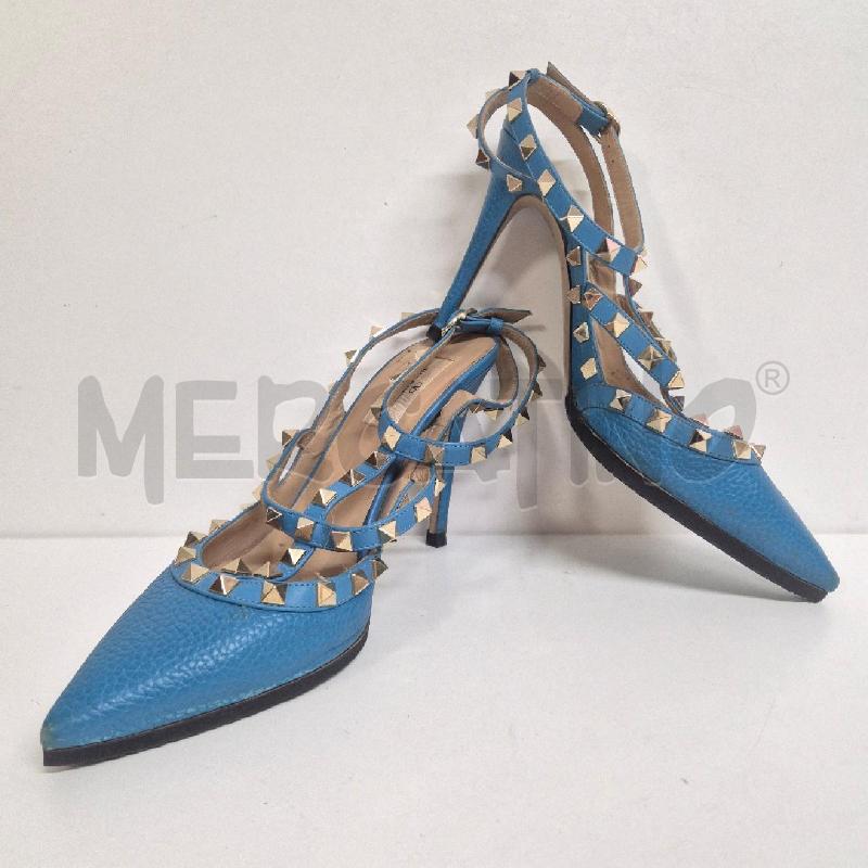 SANDALI DONNA VALENTINO AZZURRO BORCHIE  | Mercatino dell'Usato Cervia 2