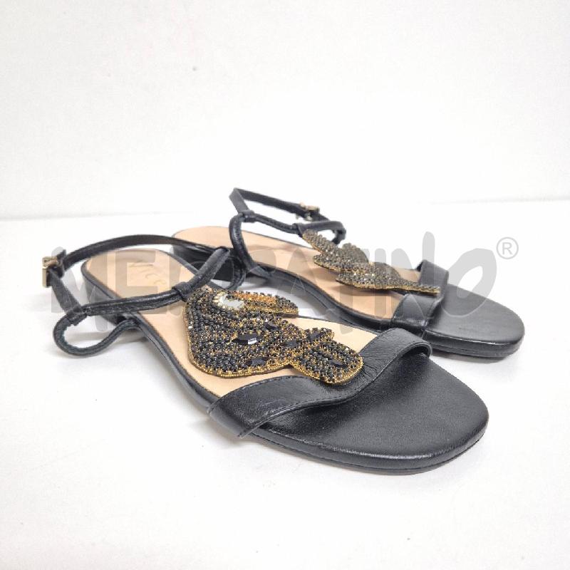 SANDALI DONNA VICENZA NERO STRASS | Mercatino dell'Usato Cervia 1