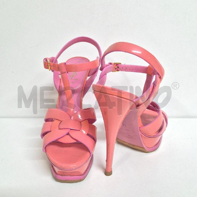SANDALI DONNA YSL YVES SAINT LAURENT IN VERNICE PESCA | Mercatino dell'Usato Cervia 2