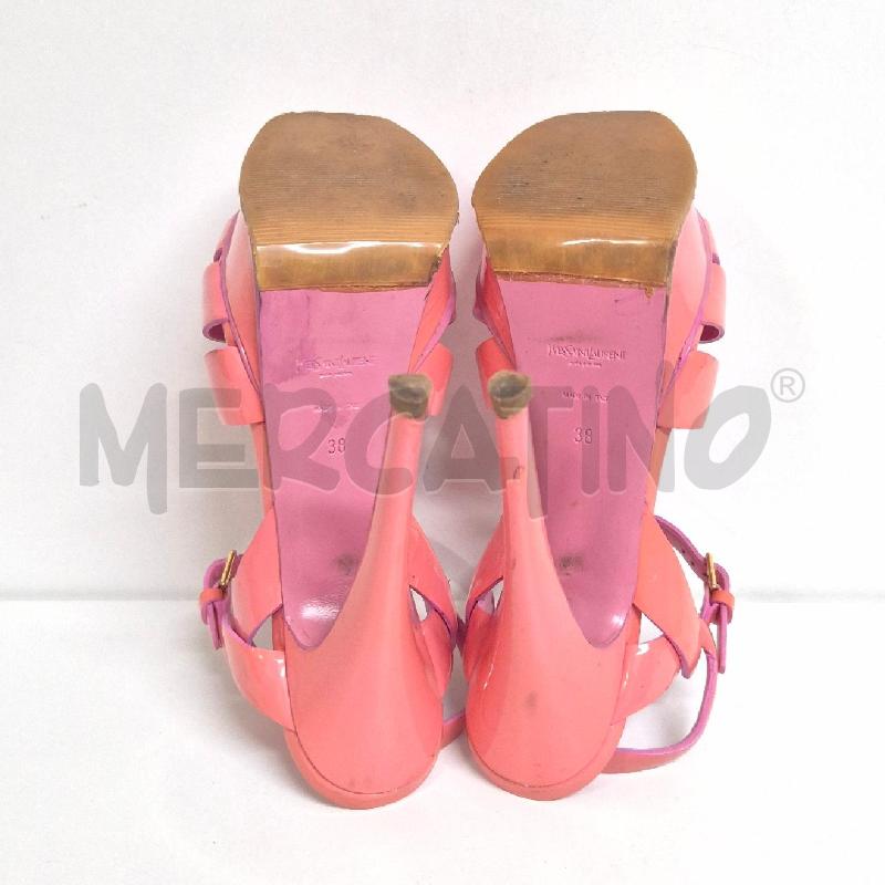 SANDALI DONNA YSL YVES SAINT LAURENT IN VERNICE PESCA | Mercatino dell'Usato Cervia 5
