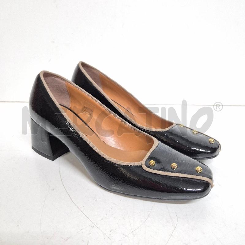 SCARPE DONNA NERE BORCHIE DORATELATIKA | Mercatino dell'Usato Cervia 1