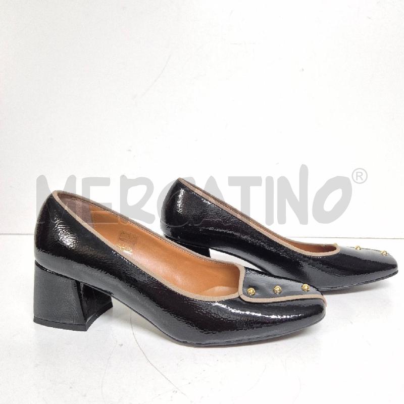 SCARPE DONNA NERE BORCHIE DORATELATIKA | Mercatino dell'Usato Cervia 3