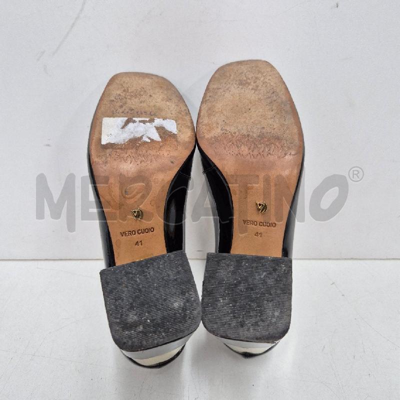 SCARPE DONNA NERE LUCIDE TACCO DORATO VICENZA | Mercatino dell'Usato Cervia 5