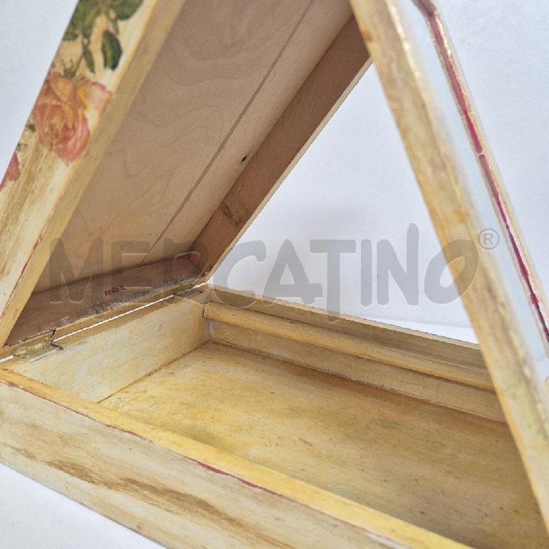 SCATOLA LEGNO PUTTI  CON SPECCHIO A RIBALTA  | Mercatino dell'Usato Cervia 3
