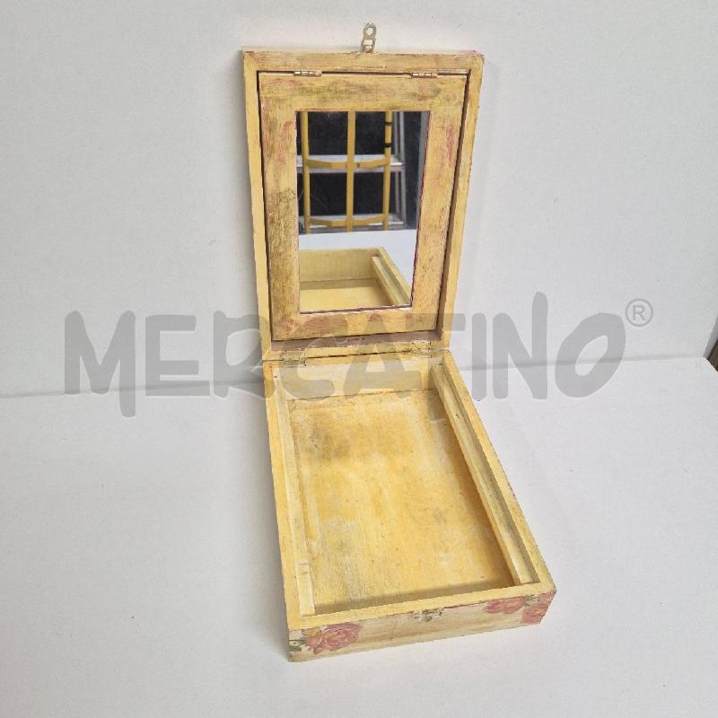 SCATOLA LEGNO PUTTI  CON SPECCHIO A RIBALTA  | Mercatino dell'Usato Cervia 4