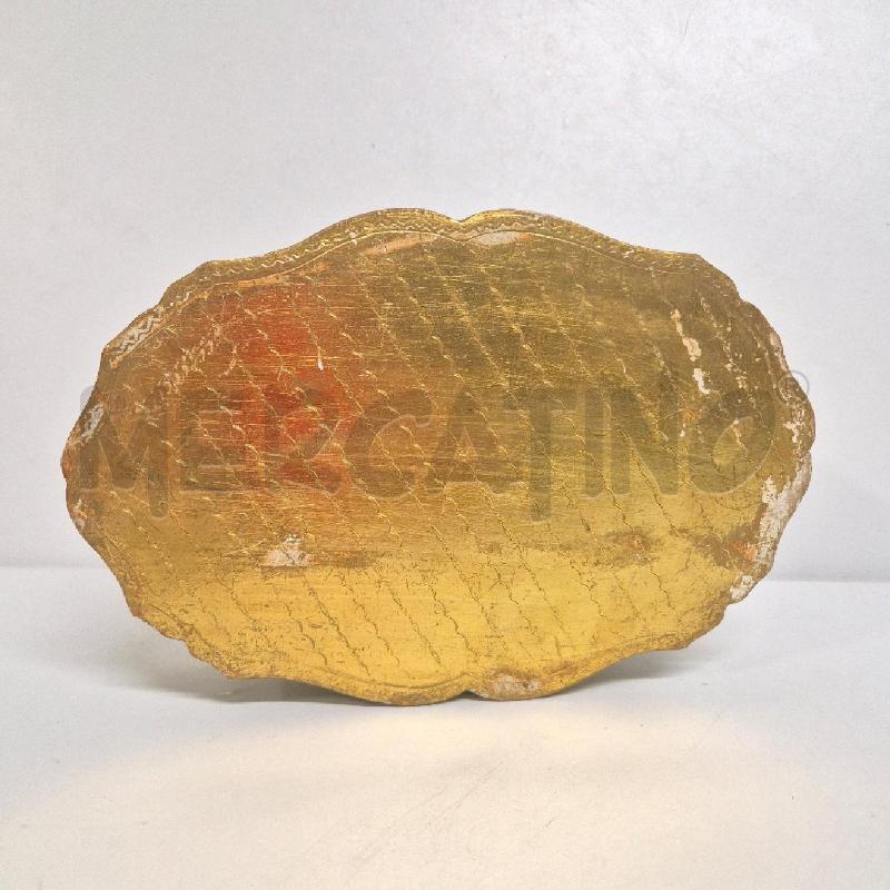 SCATOLA OVALE LEGNO DIPINTA ORO E VERDE | Mercatino dell'Usato Cervia 5