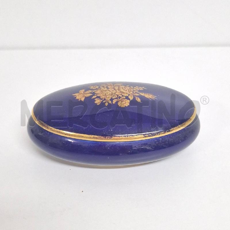 SCATOLETTA OVALE BLU LIMOGES  | Mercatino dell'Usato Cervia 1