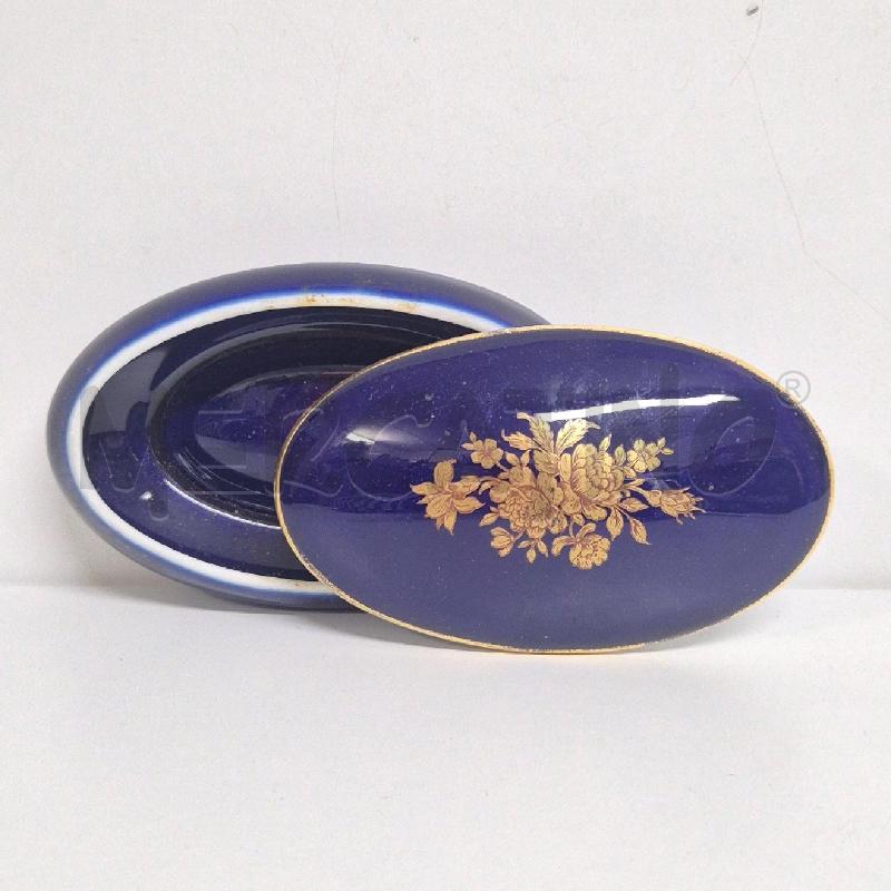 SCATOLETTA OVALE BLU LIMOGES  | Mercatino dell'Usato Cervia 3
