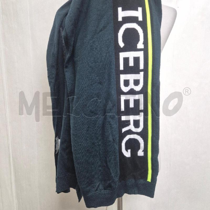 SCIARPA ICEBERG VERDE BORDO NERO E GIALLO FLUO | Mercatino dell'Usato Cervia 3