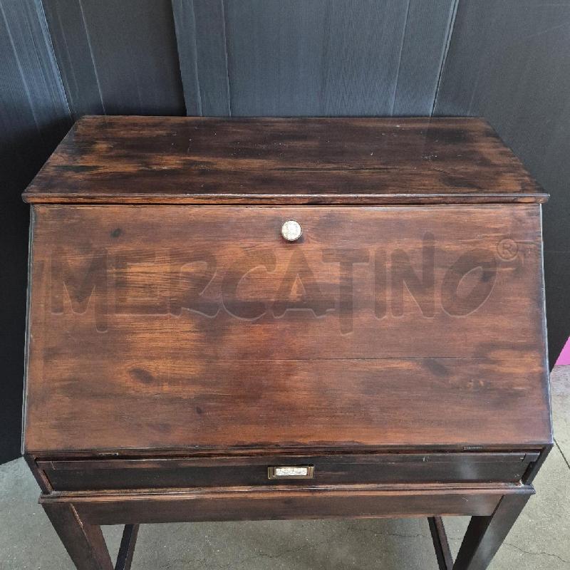 SCRITTOIO +CASSETTO MARRONE LEGNO | Mercatino dell'Usato Cervia 2
