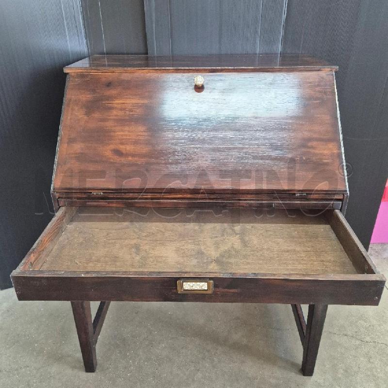 SCRITTOIO +CASSETTO MARRONE LEGNO | Mercatino dell'Usato Cervia 4
