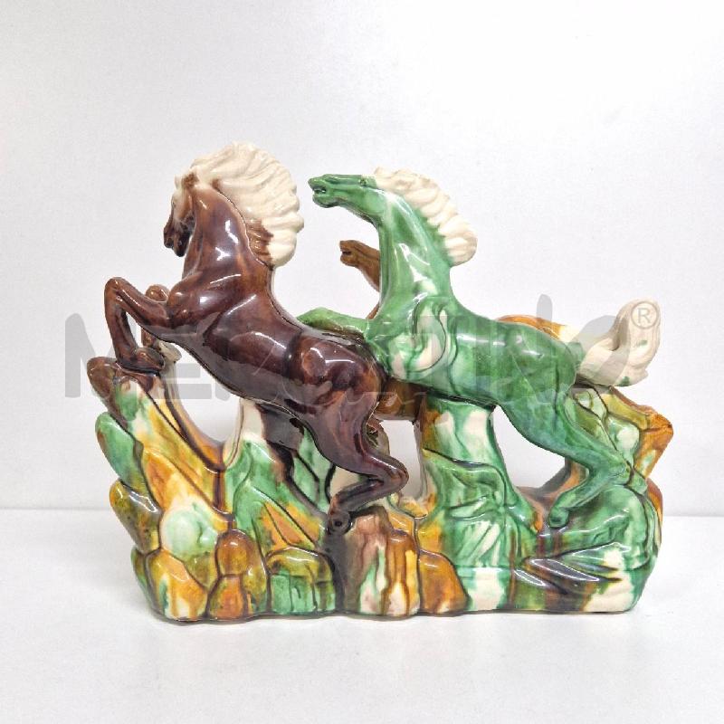 SCULTURA CERAMICA CAVALLI COLORATI | Mercatino dell'Usato Cervia 2