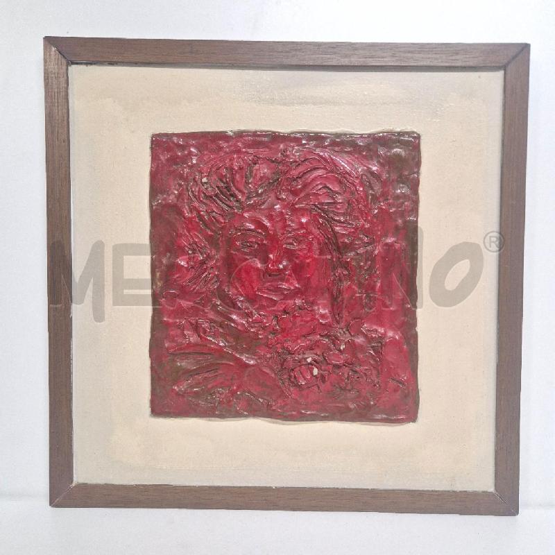 SCULTURA DONNA CERAMICA ROSSO  | Mercatino dell'Usato Cervia 1