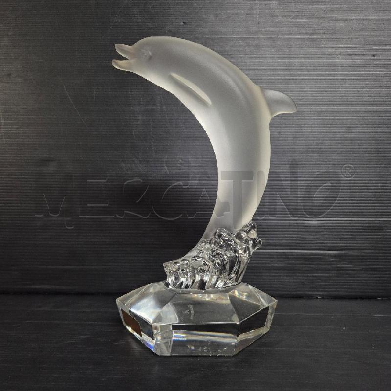 SCULTURA IN VETRO NACHTMANN GERMANY DELFINO VETRO SATINATO | Mercatino dell'Usato Cervia 1