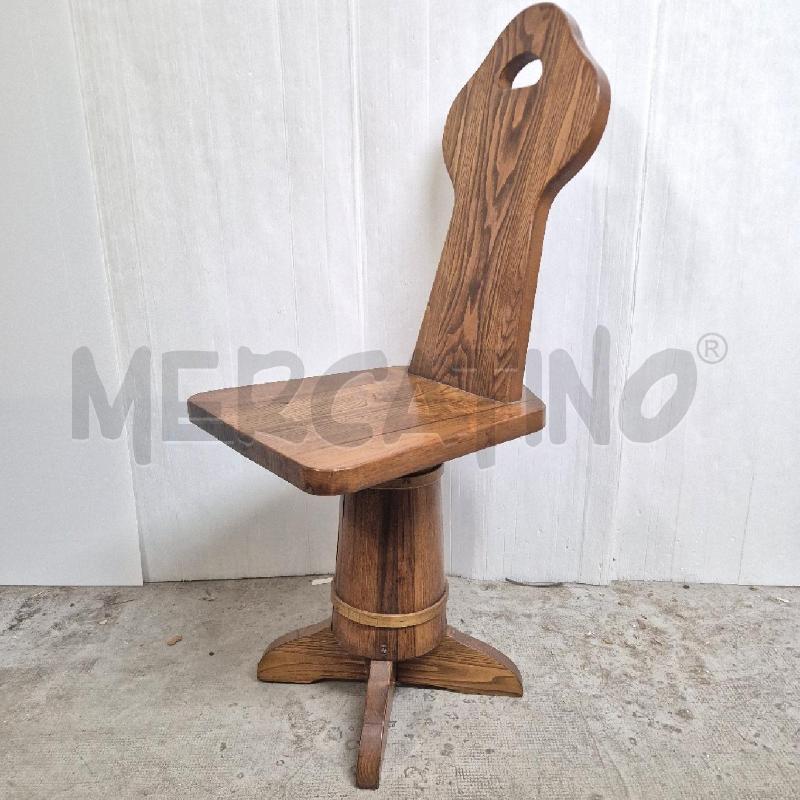 SEDIA LEGNO CON BASE BOTTE | Mercatino dell'Usato Cervia 3