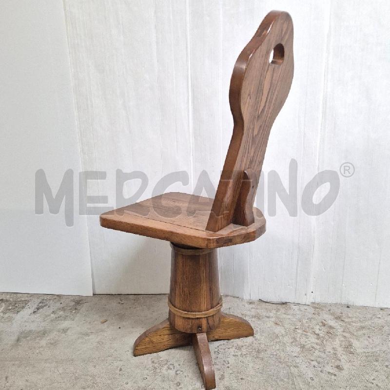 SEDIA LEGNO CON BASE BOTTE | Mercatino dell'Usato Cervia 4