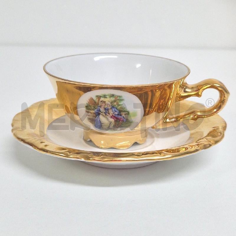 SERVIZIO CAFFÈ 15 PEZZI WALDERSHOF BAVARIA 22 KARAT GOLD | Mercatino dell'Usato Cervia 4