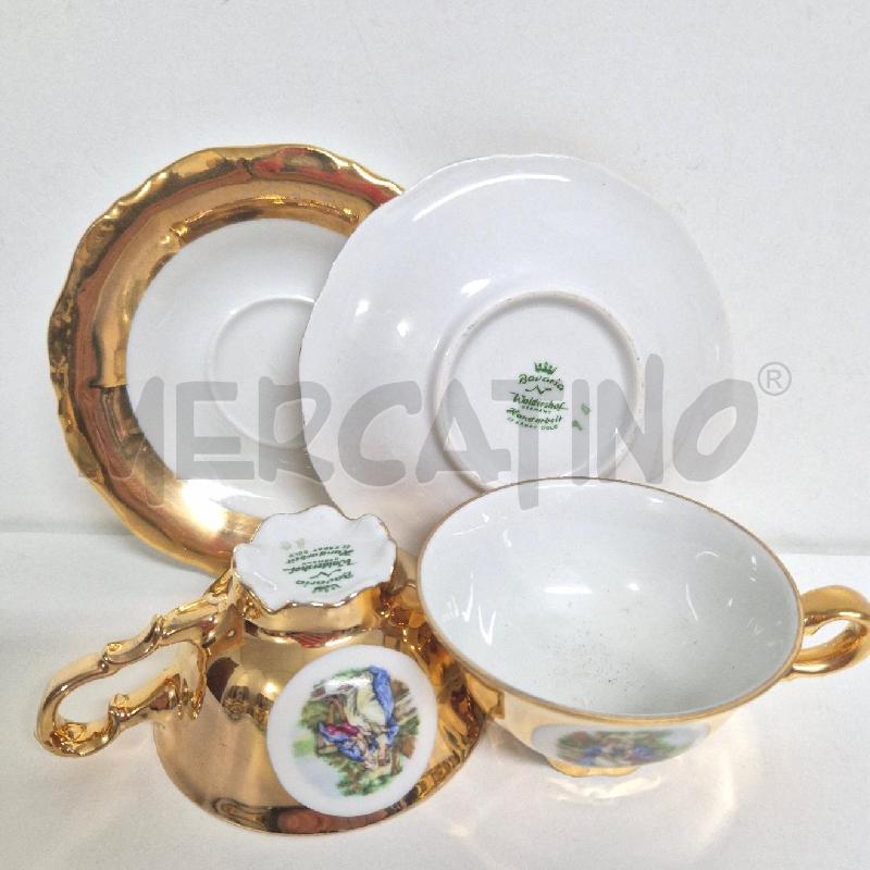 SERVIZIO CAFFÈ 15 PEZZI WALDERSHOF BAVARIA 22 KARAT GOLD | Mercatino dell'Usato Cervia 5