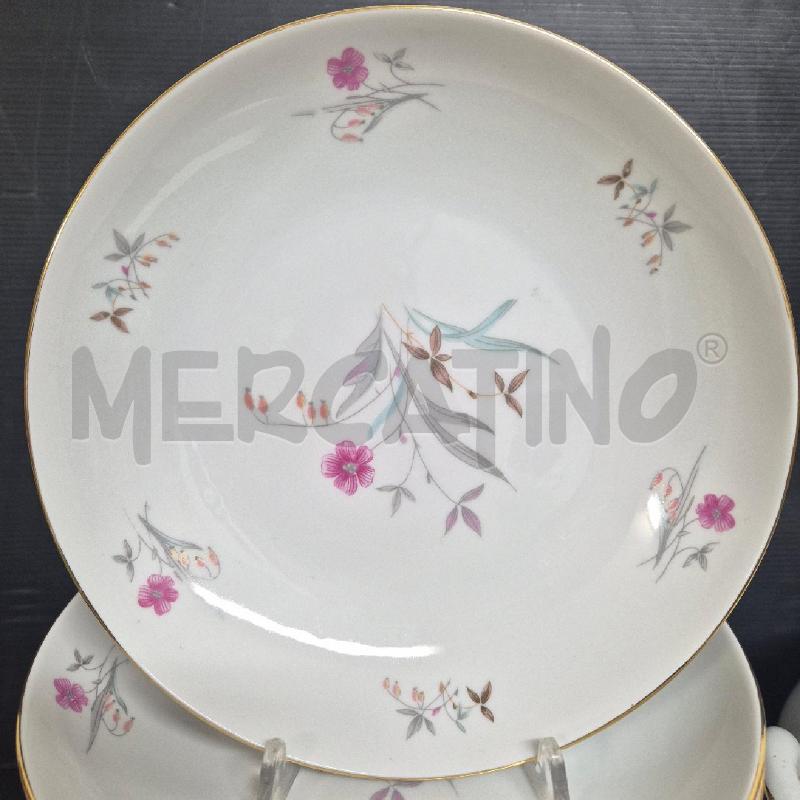 SERVIZIO PIATTI X6 POLONIA BIANCA FIORI ZUPPIERA E CIOTOLA | Mercatino dell'Usato Cervia 3