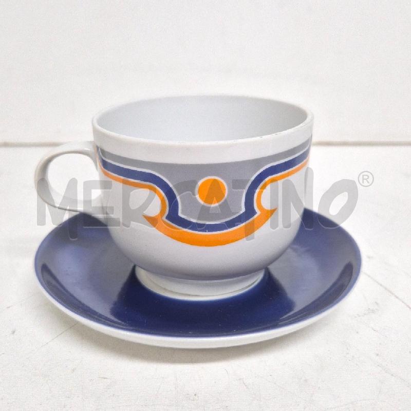 SERVIZIO TE' BIANCO/BLU PORCELLANA ALFOLDI HUNGARY ANNI 70 | Mercatino dell'Usato Cervia 4