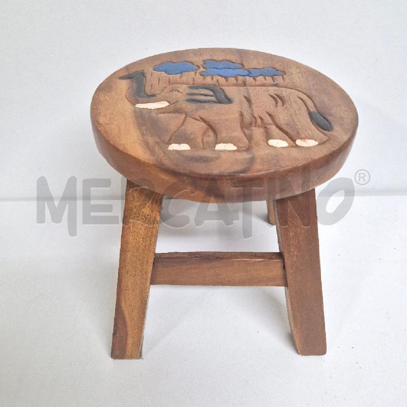 SGABELLO LEGNO ELEFANTE | Mercatino dell'Usato Cervia 1
