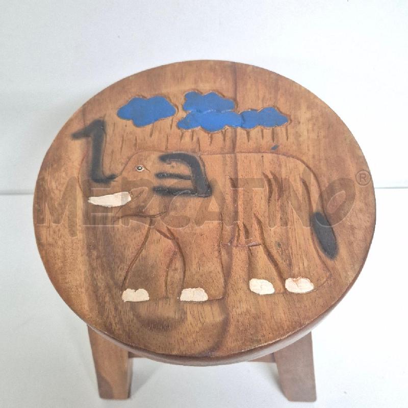 SGABELLO LEGNO ELEFANTE | Mercatino dell'Usato Cervia 2
