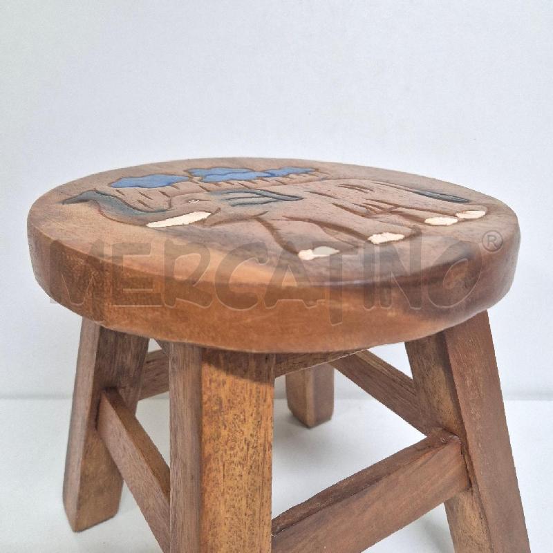 SGABELLO LEGNO ELEFANTE | Mercatino dell'Usato Cervia 5