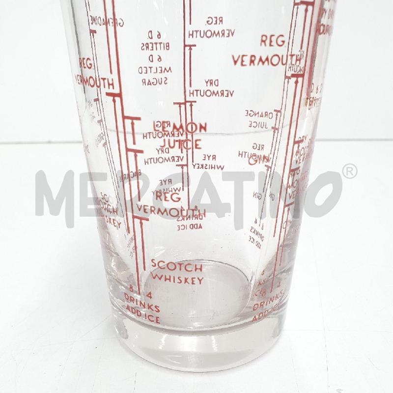 SHAKER VETRO SCRITTE BACARDI MARTINI MANHATTAN | Mercatino dell'Usato Cervia 3