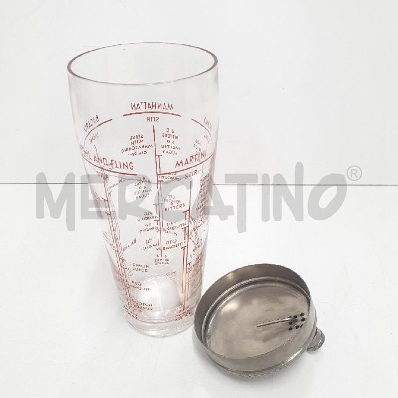 SHAKER VETRO SCRITTE BACARDI MARTINI MANHATTAN | Mercatino dell'Usato Cervia 4