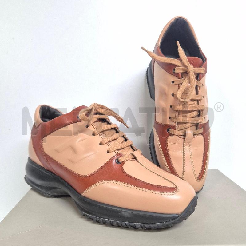 SNEAKERS DONNA HOGAN BEIGE MARRONE | Mercatino dell'Usato Cervia 1