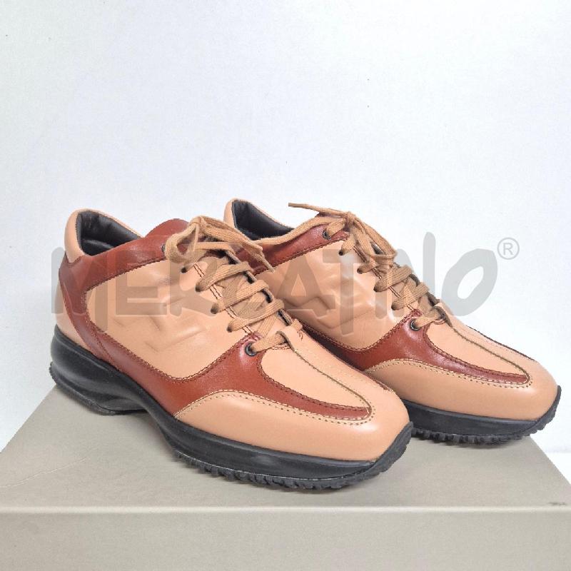 SNEAKERS DONNA HOGAN BEIGE MARRONE | Mercatino dell'Usato Cervia 2