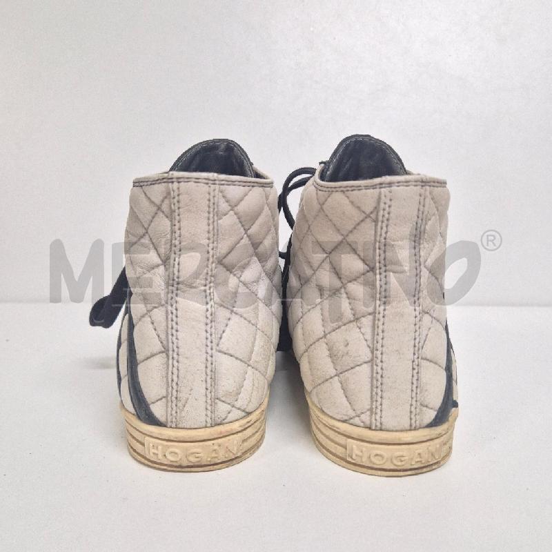 SNEAKERS DONNA HOGAN BIANCHE NERE TRAPUNTATE  | Mercatino dell'Usato Cervia 4