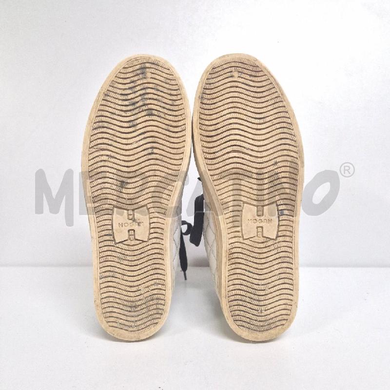 SNEAKERS DONNA HOGAN BIANCHE NERE TRAPUNTATE  | Mercatino dell'Usato Cervia 5