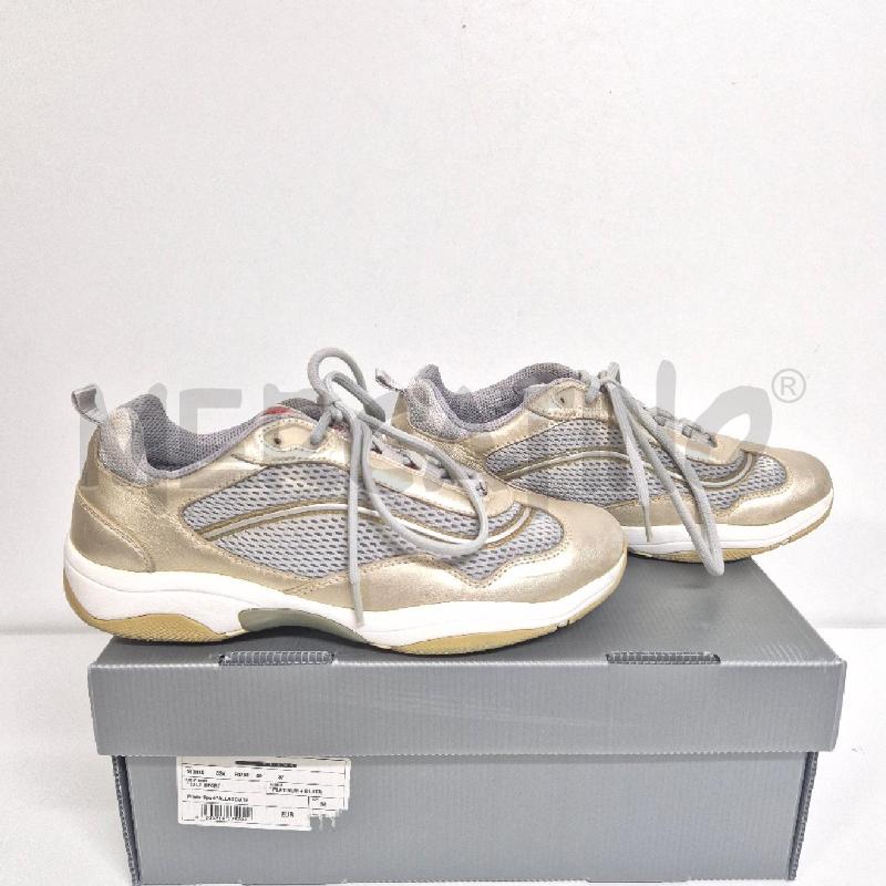 SNEAKERS DONNA PRADA CALF SPORT GRIGIE DORATE | Mercatino dell'Usato Cervia 2
