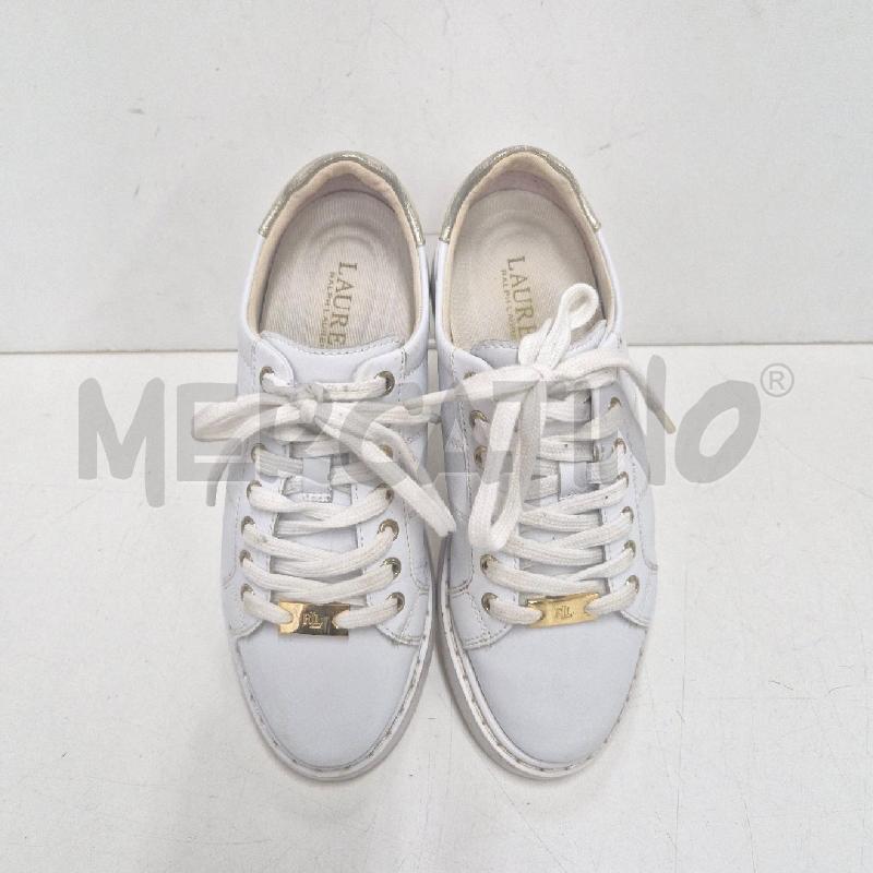 SNEAKERS DONNA RALPH LAUREN BIANCHE PROFILO DORATO | Mercatino dell'Usato Cervia 2
