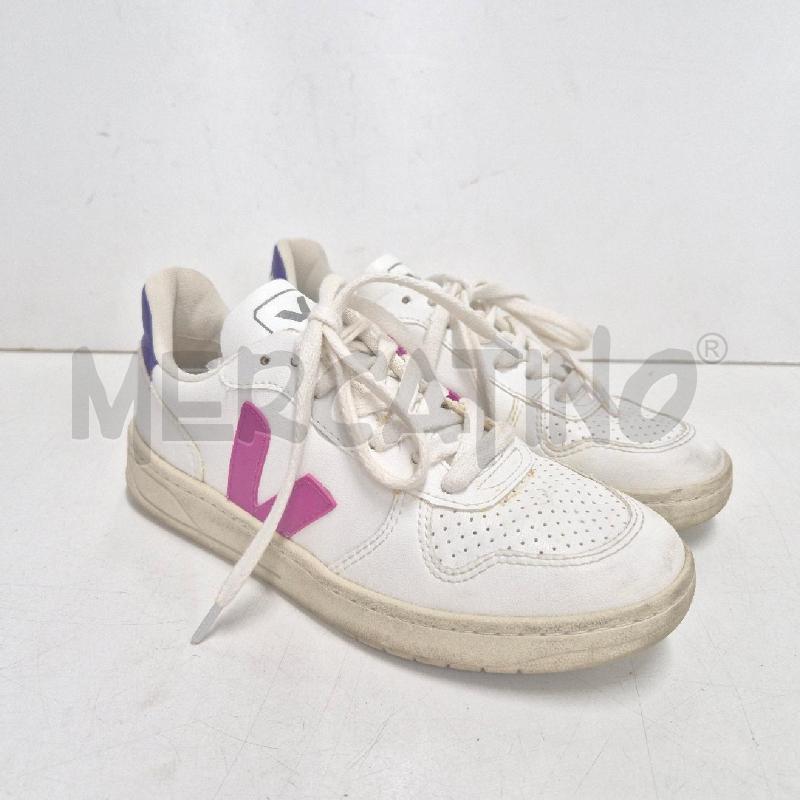 SNEAKERS DONNA VEJA BIANCHE LOGO ROSA | Mercatino dell'Usato Cervia 1