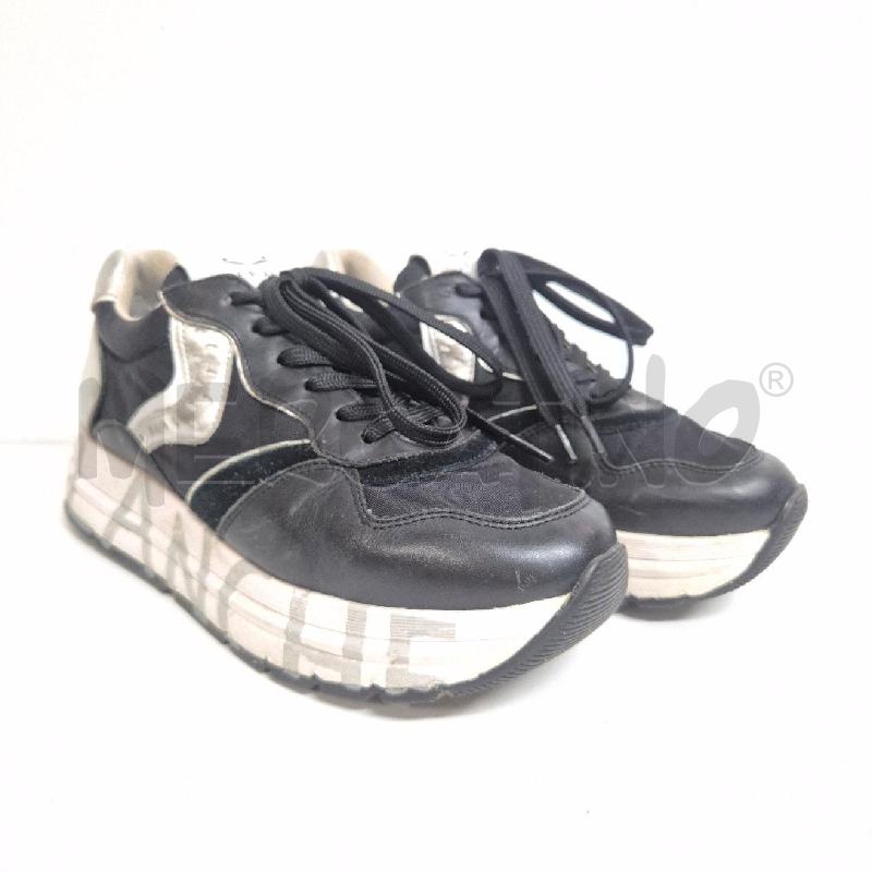 SNEAKERS DONNA VOILE BLANCHE NERE ARGENTATE  | Mercatino dell'Usato Cervia 1