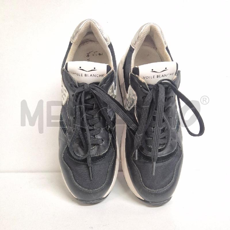 SNEAKERS DONNA VOILE BLANCHE NERE ARGENTATE  | Mercatino dell'Usato Cervia 2
