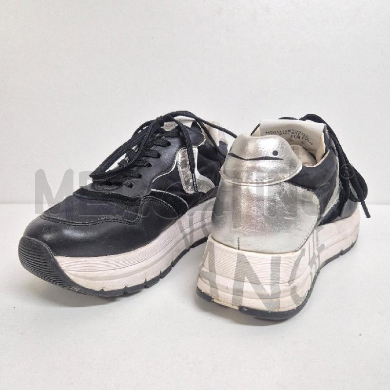 SNEAKERS DONNA VOILE BLANCHE NERE ARGENTATE  | Mercatino dell'Usato Cervia 4