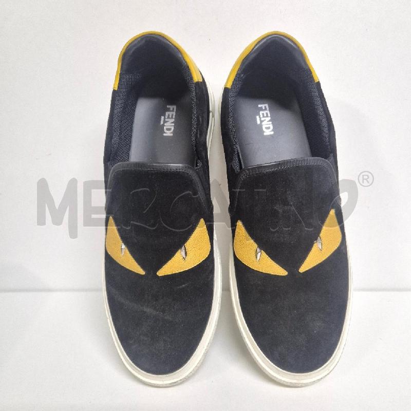 SNEAKERS MOCASSINO UOMO FENDI NERA CON OCCHI MOSTRO GIALLI | Mercatino dell'Usato Cervia 2