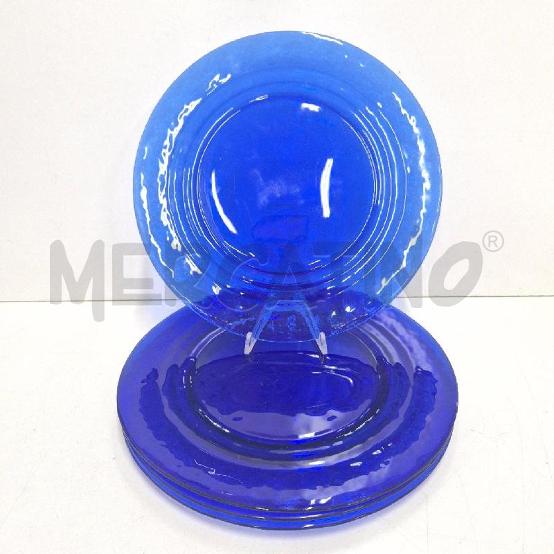 SOTTOPIATTI PZ.4 BLU GUIDO FERRO MURANO  | Mercatino dell'Usato Cervia 1