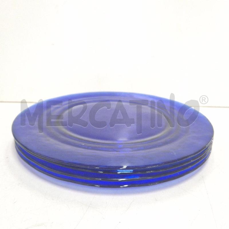 SOTTOPIATTI PZ.4 BLU GUIDO FERRO MURANO  | Mercatino dell'Usato Cervia 3