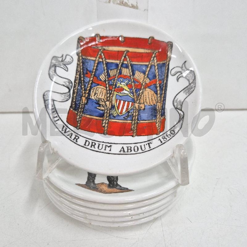 SOTTO BICCHIERI PZ.6 AMERICAN ANTIQUES FORNASETTI MILANO | Mercatino dell'Usato Cervia 3