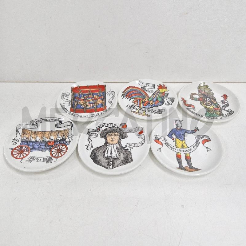SOTTO BICCHIERI PZ.6 AMERICAN ANTIQUES FORNASETTI MILANO | Mercatino dell'Usato Cervia 4